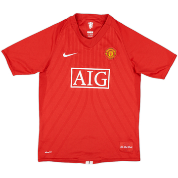 2007-09 Manchester United Maillot Domicile - 5/10 - (XL.Boys)