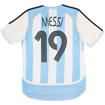 2005-07 Argentina Maillot Domicile Messi #19 - 5/10 - (S)