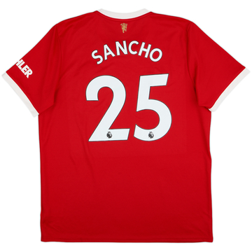 2021-22 Manchester United Maillot Domicile Sancho #25 - 9/10 - (XL)