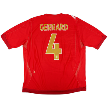 2006-08 England Maillot extérieur Gerrard #4 - 6/10 - (XXL)