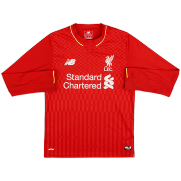 2015-16 Liverpool Maillot Domicile ML - 7/10 - Garçons M