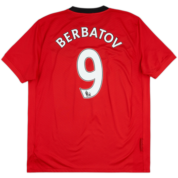 2009-10 Manchester United Maillot Domicile Berbatov #9 - 8/10 - (L)