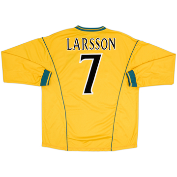 2000-02 Celtic Maillot Extérieur Manches Longues Larsson #7 - 8/10 - (XXL)