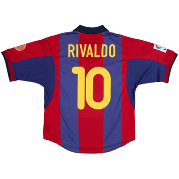 2000-01 Barcelona Maillot Domicile Rivaldo #10 - 6/10 - (M)