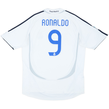 2006-07 Real Madrid Maillot Domicile Ronaldo #9 - 5/10 - (L)