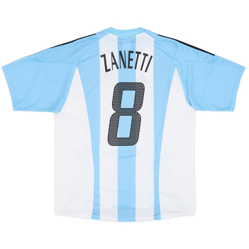 2002-04 Argentina Maillot Domicile Zanetti #8 - 9/10 - (M)