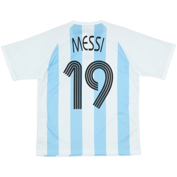 2005-07 Argentina Maillot domicile basique Messi #19 (M)