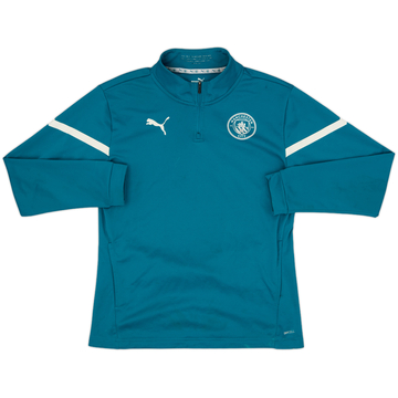 2021-22 Manchester City Puma Haut d'entraînement 1/4 zippé - 5/10 - (M)