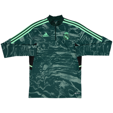 2022-23 Real Madrid adidas Haut d'entraînement 1/4 zip - 9/10 - (S)