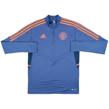 2022-23 Manchester United adidas 1/4 Zip Haut d'entraînement - 8/10 - (S)