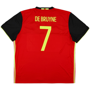 2016-17 Belgium Maillot Domicile De Bruyne #7 - 10/10 - (XXL)