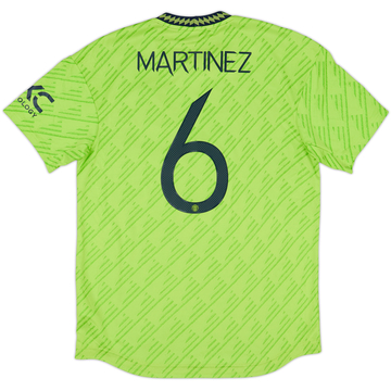2022-23 Manchester United Maillot Third Authentique Martinez #6 - 8/10 - (L)