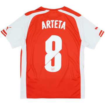 2014-15 Arsenal Maillot Domicile Arteta #8 - 6/10 - (S)