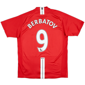 2007-09 Manchester United Maillot Domicile Berbatov #9 - 6/10 - (M)