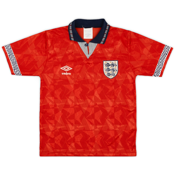 1990-93 Maillot extérieur Angleterre - 8/10 - (Garçons L)