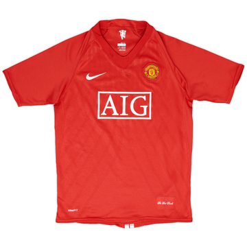 2007-09 Manchester United Maillot Domicile - 5/10 - (XL.Boys)