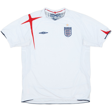 2005-07 England Maillot Domicile - 8/10 - (XL.Boys)