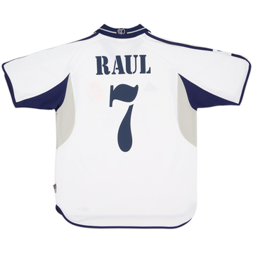 2000-01 Real Madrid Maillot Domicile Raul #7 - 6/10 - (M)