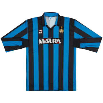 Maillot domicile manches longues Inter Milan 1990-91 - 7/10 - (XL)