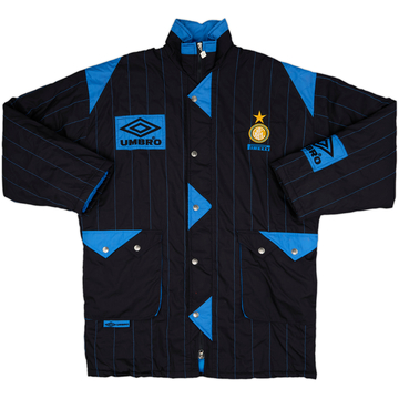 1992-93 Inter Milan Umbro Parka de banc rembourrée - 9/10 - (XL)