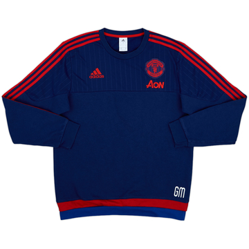 2015-16 Manchester United adidas Haut d'entraînement modèle staff GM - 8/10 - (L)
