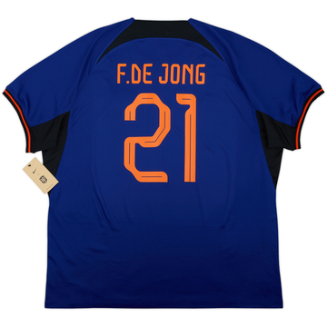 2022-23 Pays-Bas Maillot extérieur F.De Jong #21 (XXL)