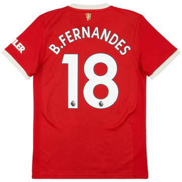 2021-22 Manchester United Maillot domicile B.Fernandes #18 - 7/10 - (S)