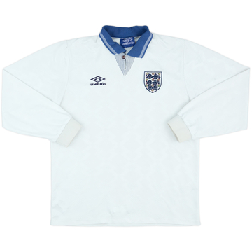 1990-92 England Maillot Domicile ML - 8/10 - (L)
