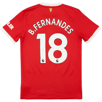 2021-22 Manchester United Maillot domicile B.Fernandes #18 - 6/10 - (S)