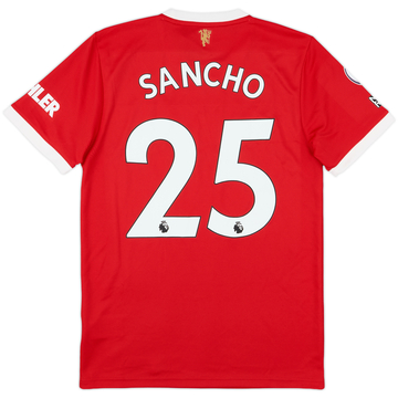 2021-22 Manchester United Maillot Domicile Sancho #25 (S)