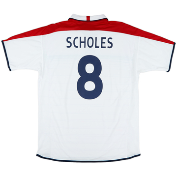 2003-05 England Maillot Domicile Scholes #8 - 7/10 - (XL)