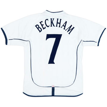 2001-03 England Maillot domicile Beckham #7 - 6/10 - L Garçons