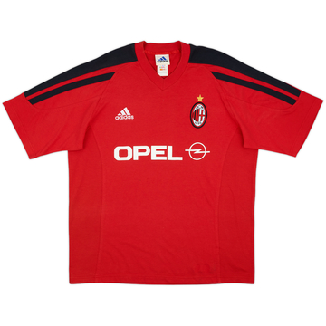 2001-02 AC Milan adidas Tee Coton - 8/10 - (L/XL)