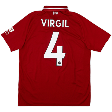2018-19 Liverpool Maillot domicile Virgil #4 - 6/10 - (S)