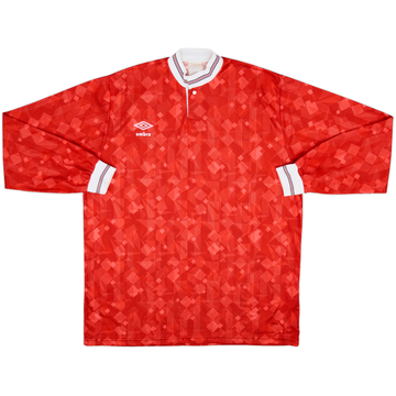 1988-90 Umbro Template Maillot ML (England) - 9/10 - (XL)