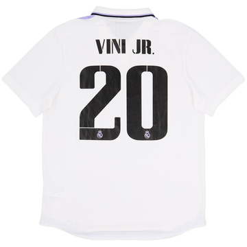 2022-23 Real Madrid Maillot Domicile Authentique Vini Jr #20 - 8/10 - (L)