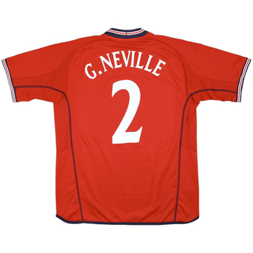 2002-04 Maillot extérieur Angleterre G.Neville #2 - 8/10 - (XL)