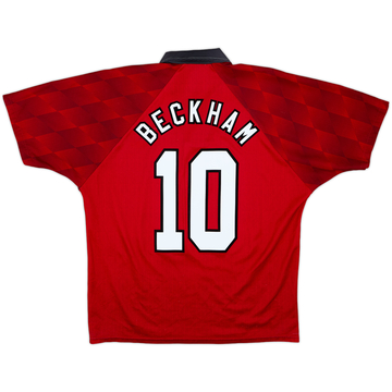 1996-98 Manchester United Maillot domicile Beckham #10 - 7/10 - (L)