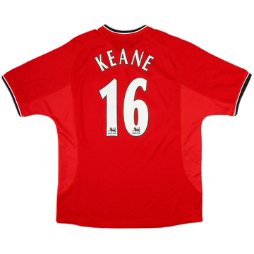 2000-02 Manchester United Maillot Domicile Keane #16 - 6/10 - (L)
