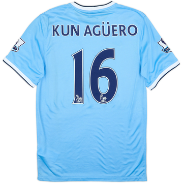 2013-14 Manchester City Maillot Domicile Aguero #16 (S)