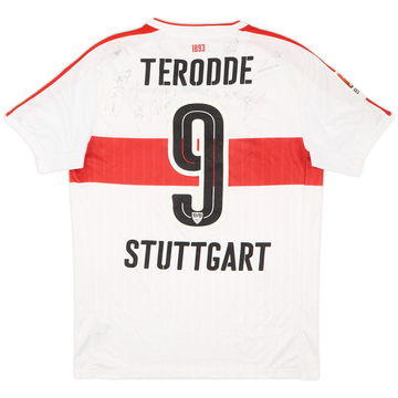 Maillot domicile Stuttgart 2016-17 dédicacé par l'équipe Terodde #9 - 6/10 - (M)