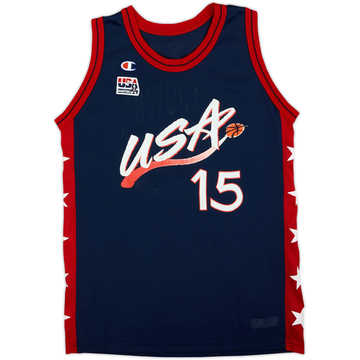 1996 USA Olajuwon #15 Champion Maillot extérieur - 8/10 - (L.Boys)