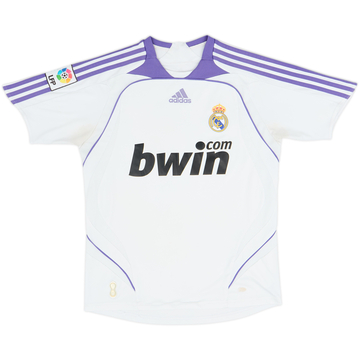 Maillot domicile Real Madrid 2007-08 - 6/10 - (Garçons L)