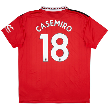 2022-23 Manchester United Maillot Domicile Casemiro #18 - 8/10 - (XL)