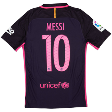 2016-17 Barcelona Maillot Extérieur Authentique Messi #10 - 9/10 - (S)