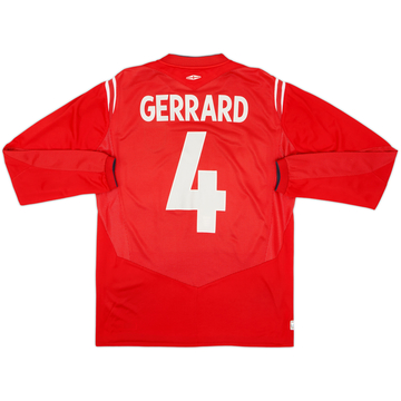 2004-06 Angleterre Extérieur Maillot ML Gerrard #4 - 8/10 - (L)
