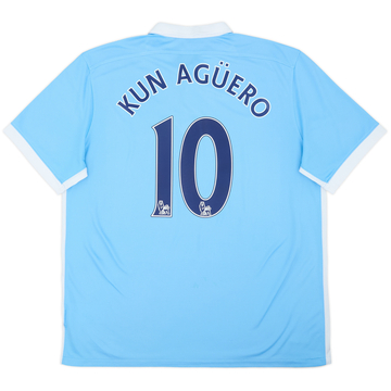 2015-16 Manchester City Maillot domicile Kun Aguero #10 - 7/10 - (XL)