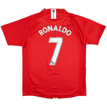 2007-09 Manchester United Maillot Domicile Ronaldo #7 - 4/10 - (M)