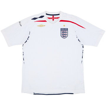 2007-09 England Maillot Domicile - 4/10 - (XL)