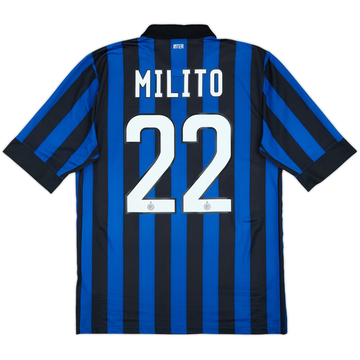 2011-12 Inter Milan Maillot Domicile Milito #22 - 8/10 - (M)